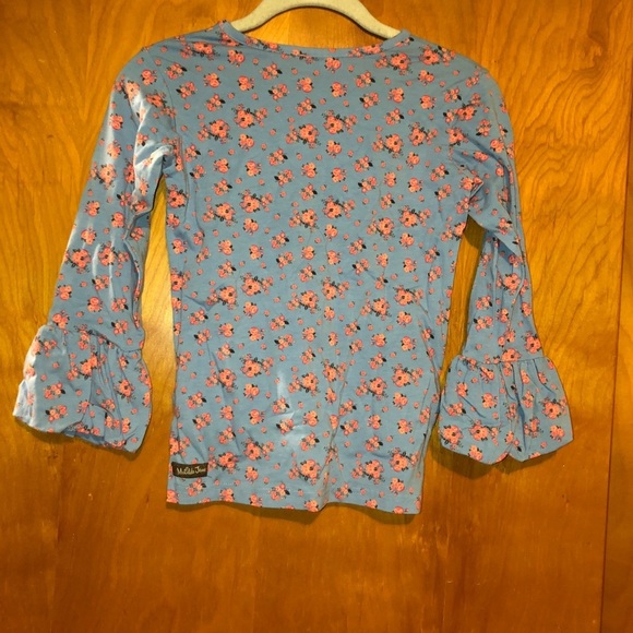 𝅺Matilda Jane Blue Flora Puffer Tee 10 Shirt - Picture 2 of 3